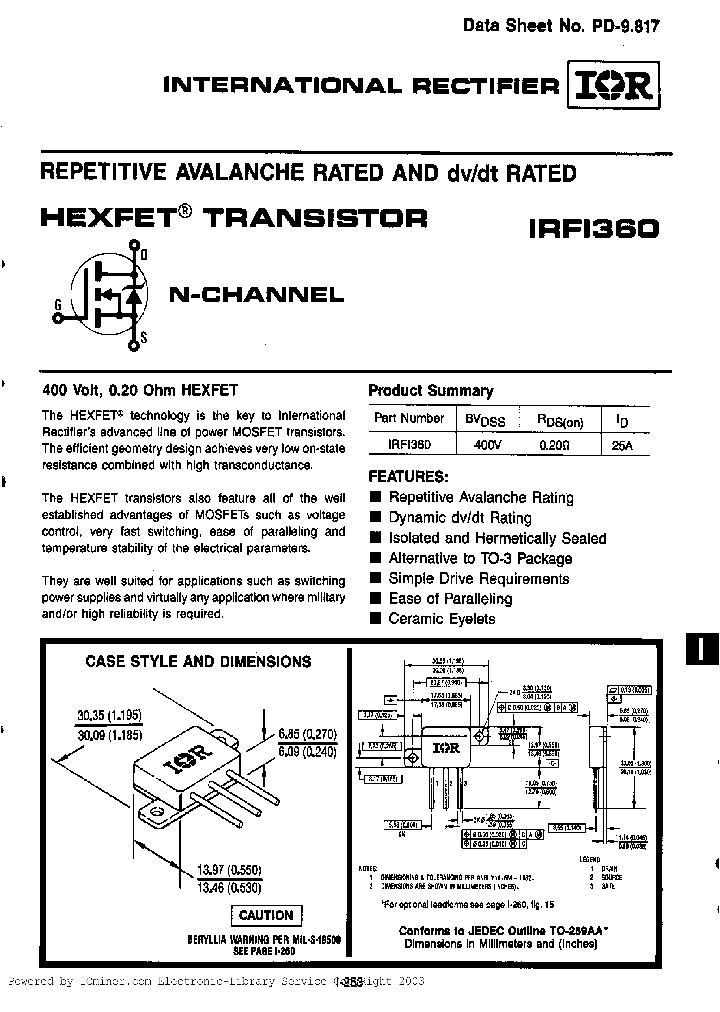 IRF1360_1390437.PDF Datasheet