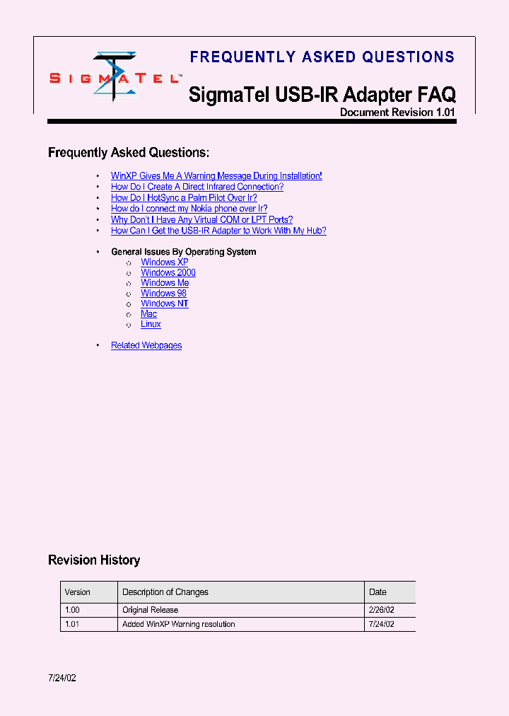 GENERALWIRELESSINFRAREDDOCUMENTATION_1405649.PDF Datasheet