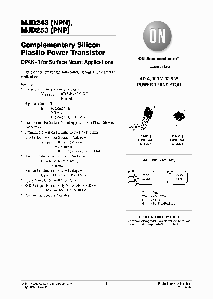 MJD253-1G_1418954.PDF Datasheet