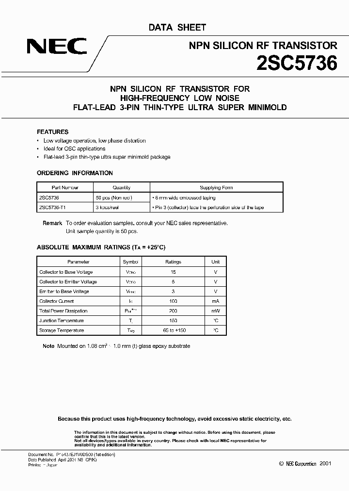 2SC5736-T1_1431842.PDF Datasheet