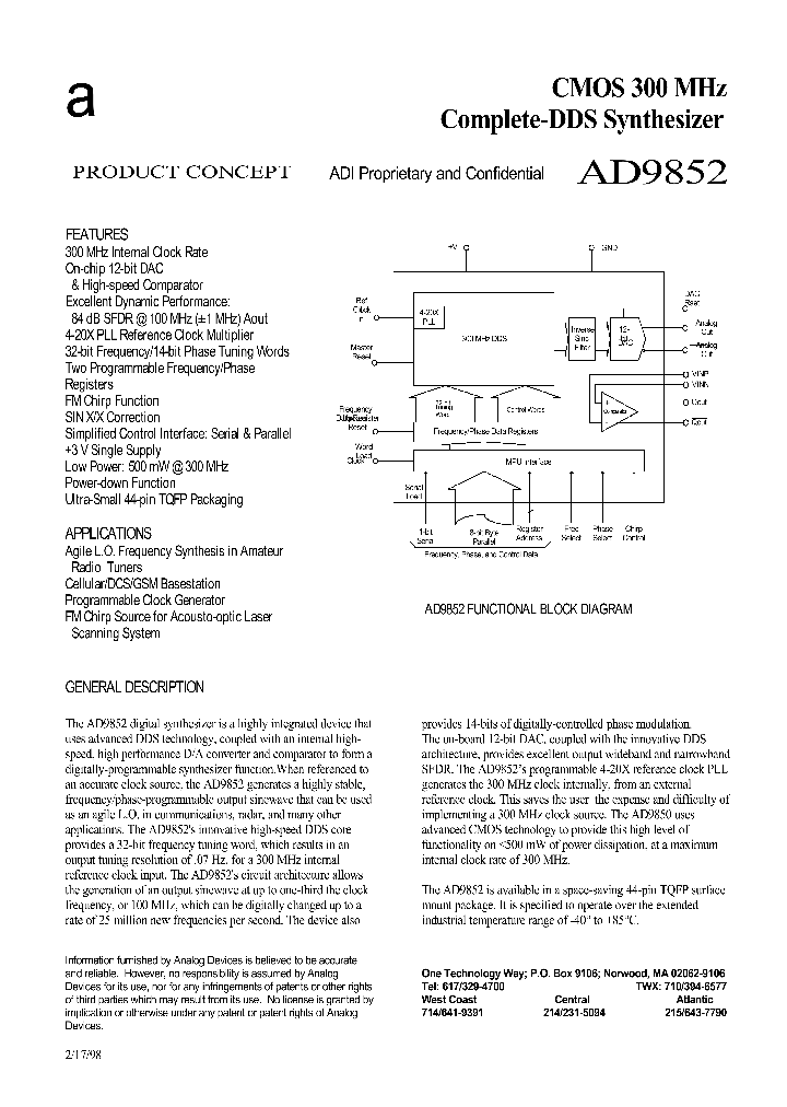 AD9852_1438369.PDF Datasheet