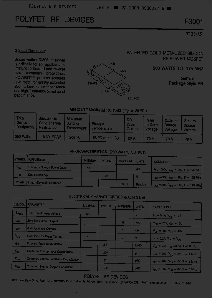 F3001_1437983.PDF Datasheet