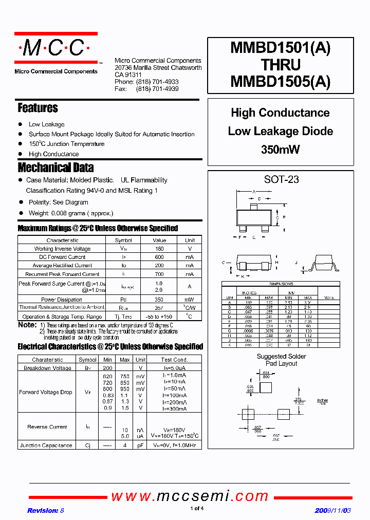 MMBD1503-TP_1428160.PDF Datasheet