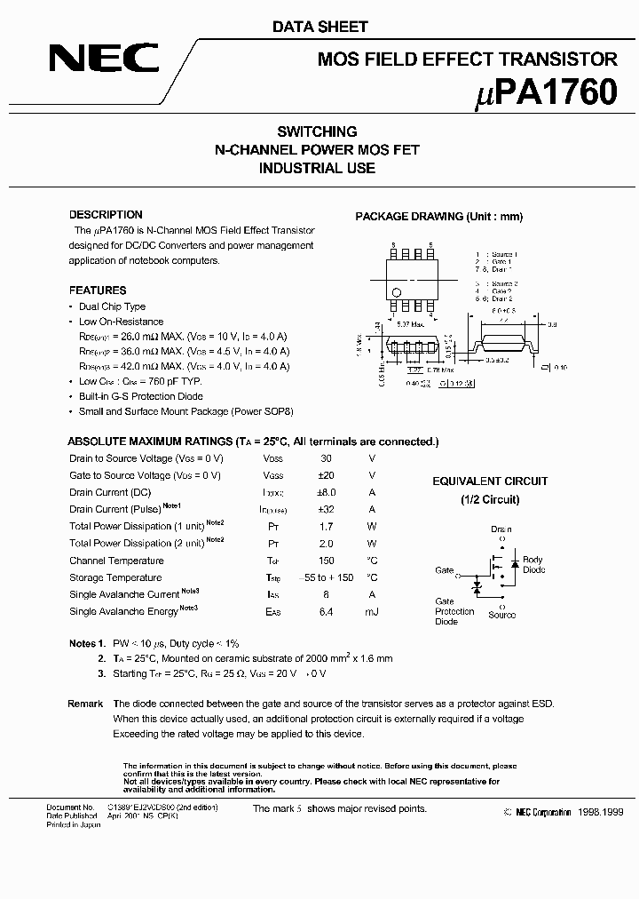 UPA1760G-E1_1742063.PDF Datasheet