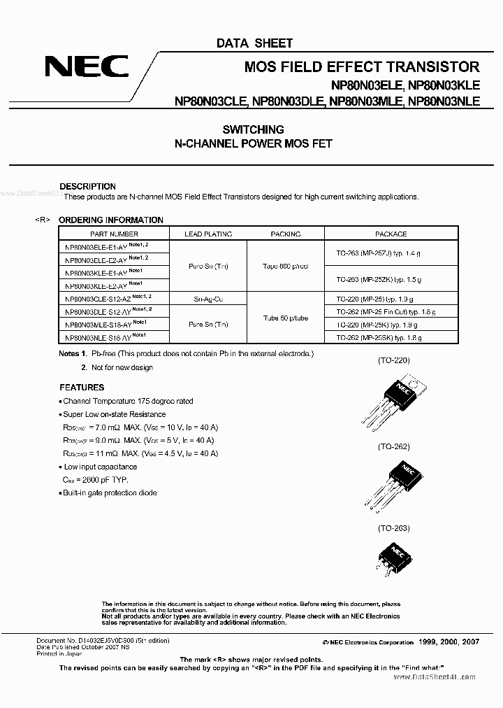 NP80N03DLE_1742779.PDF Datasheet