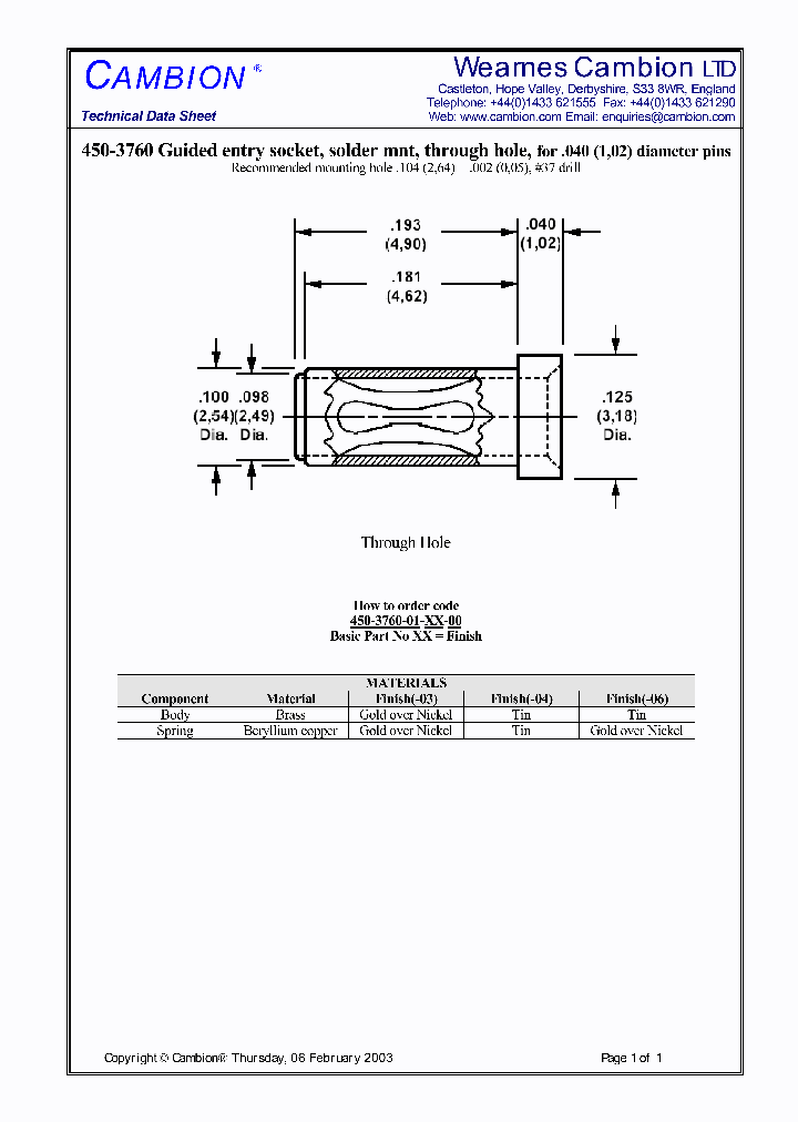 450-3760_1749725.PDF Datasheet