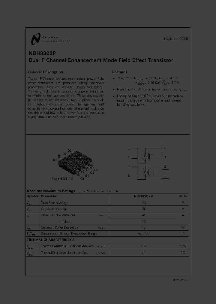NDH8302P_1450522.PDF Datasheet