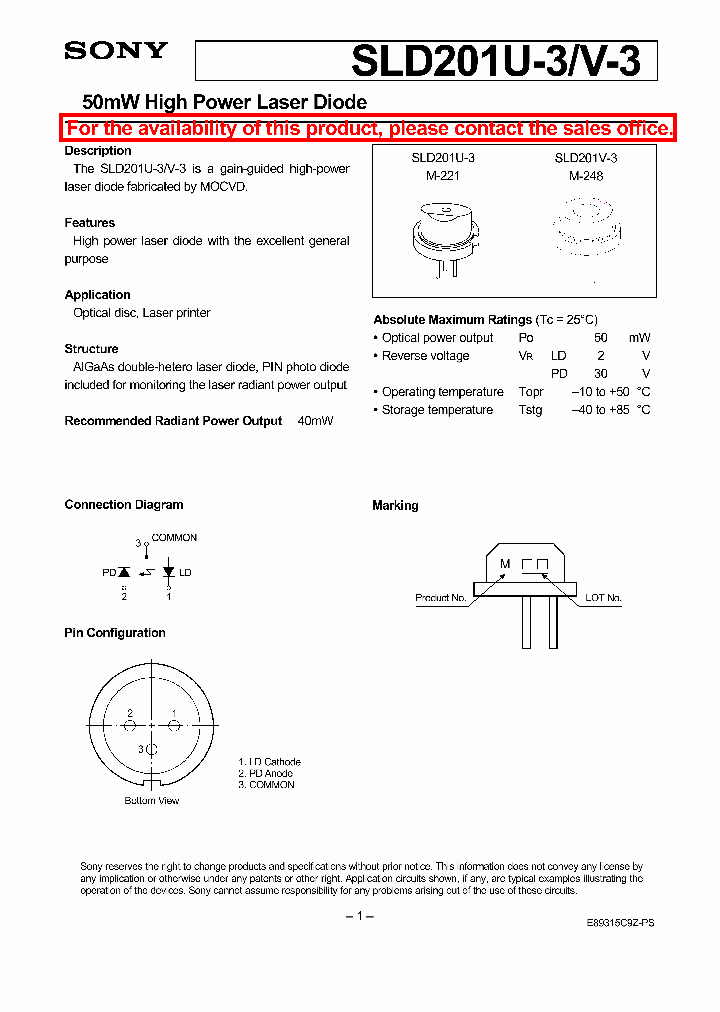 SLD201U-3V-3_1781310.PDF Datasheet