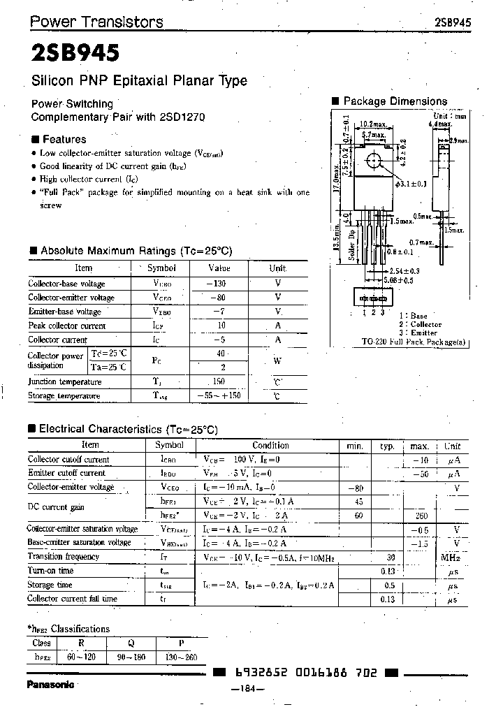 2SB945R_1517167.PDF Datasheet