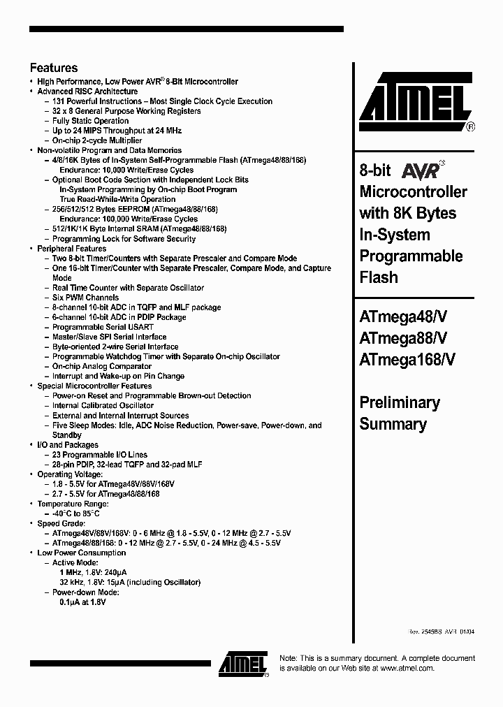 ATMEGA48_1796970.PDF Datasheet