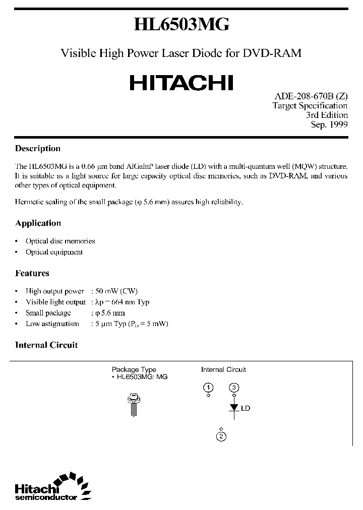 HL6503MG_1533581.PDF Datasheet