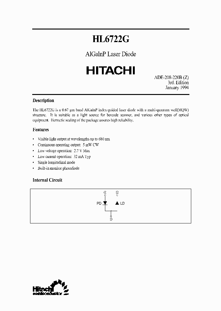HL6722G_1533577.PDF Datasheet