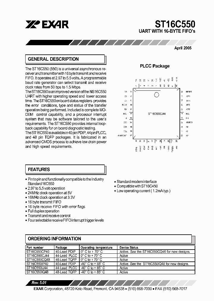 ST16C550IJ44-F_1532367.PDF Datasheet