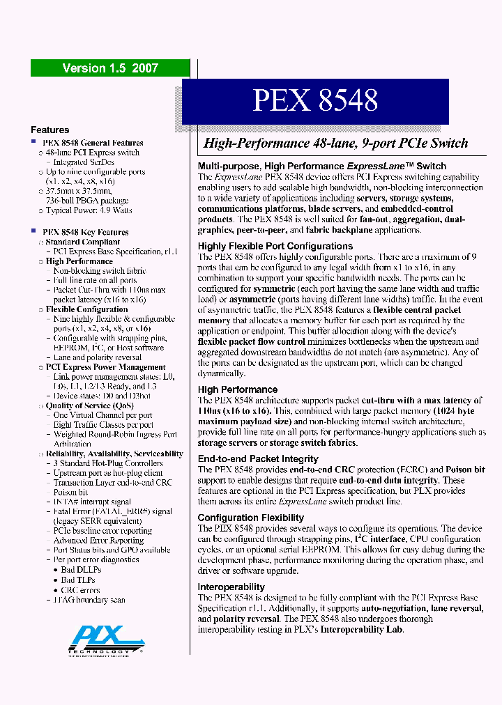 PEX8548-AARDK_1535731.PDF Datasheet
