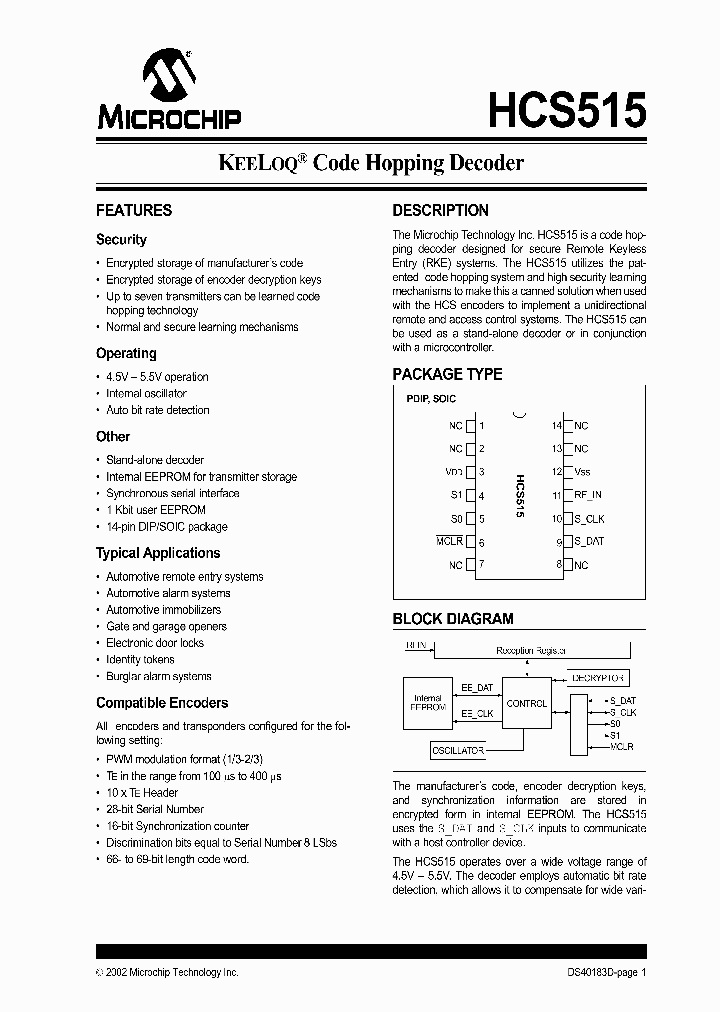 HCS515-SL_1543833.PDF Datasheet