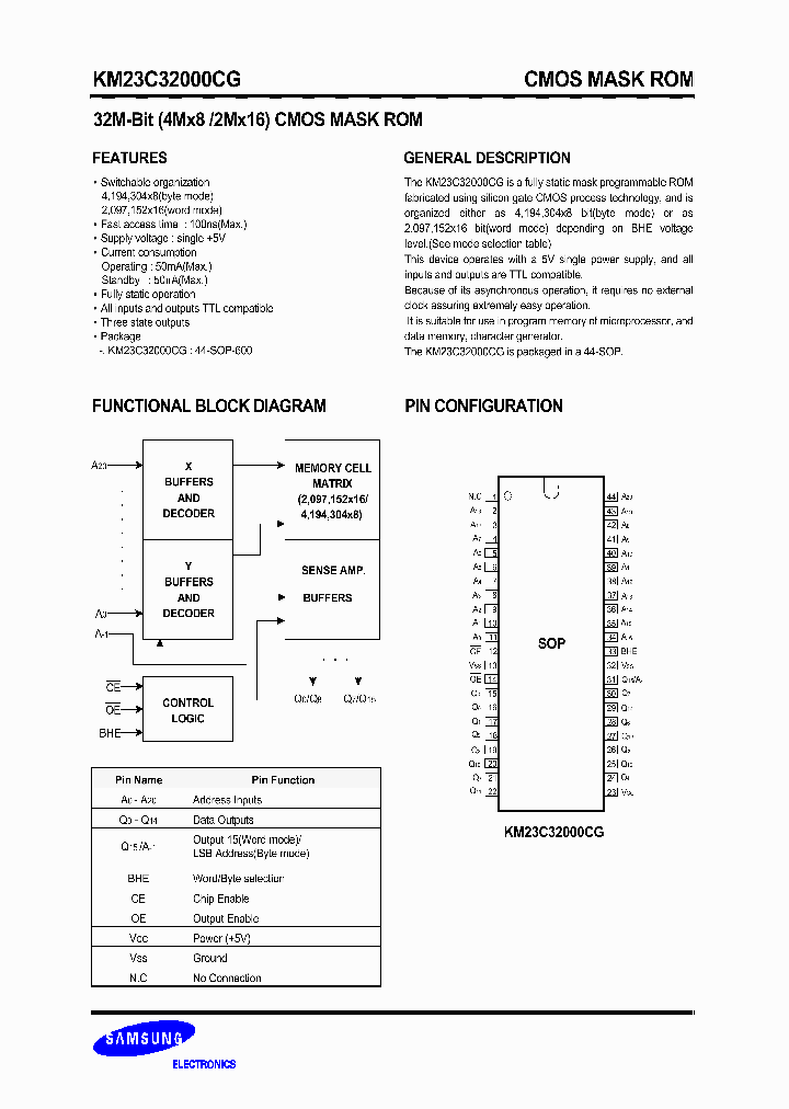 KM23C32000CG_1538660.PDF Datasheet