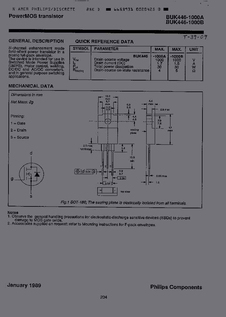 BUK446-1000A_1533176.PDF Datasheet