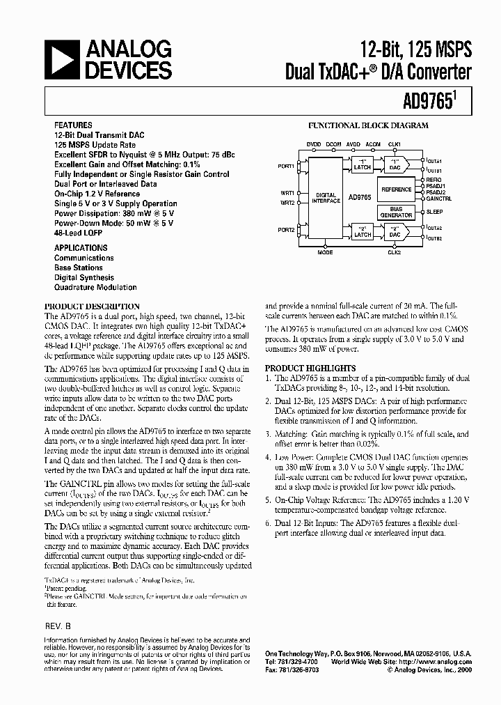AD9765-EB_1556751.PDF Datasheet