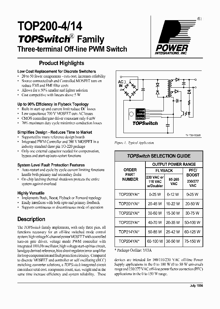 TOP214YN_1545894.PDF Datasheet