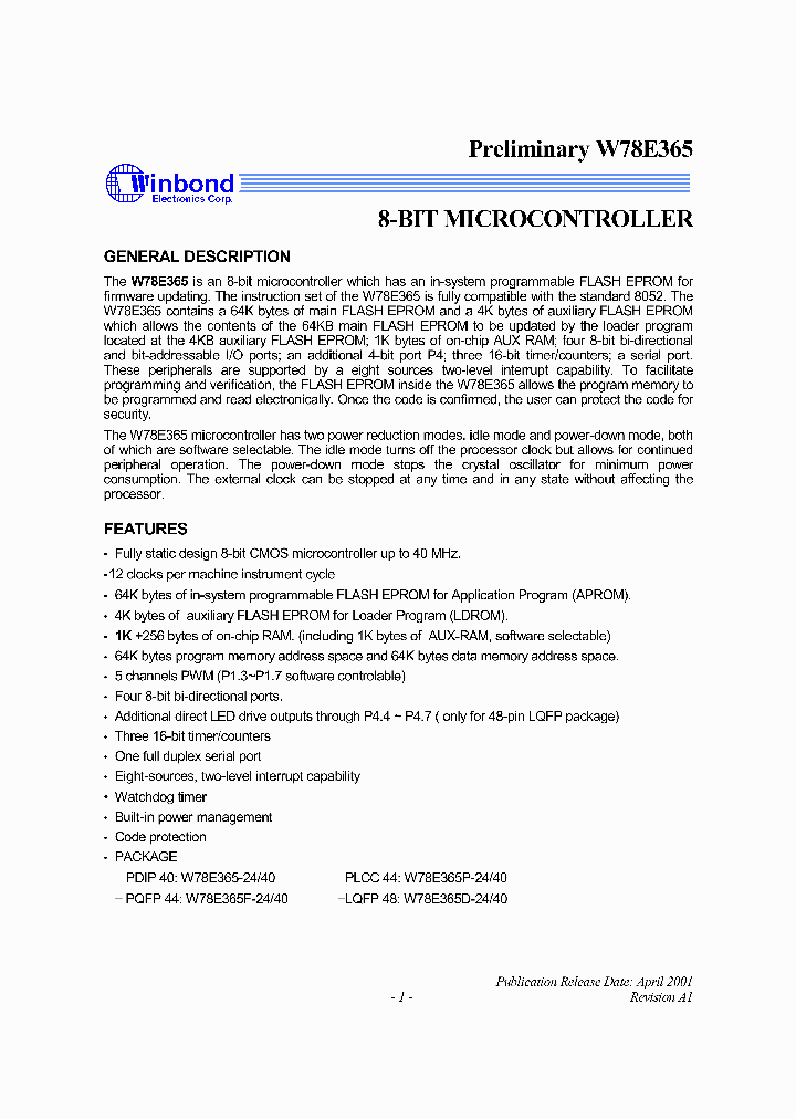 W78E365F-40_1551251.PDF Datasheet