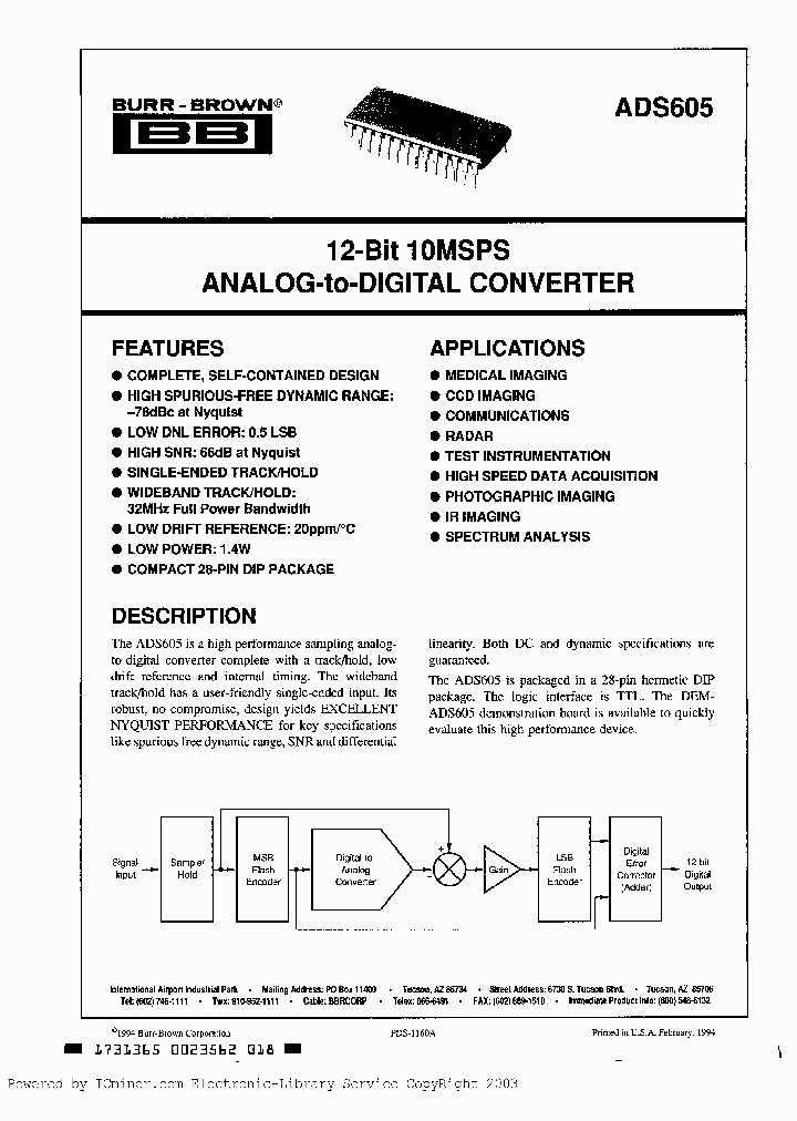 ADS605_1563670.PDF Datasheet