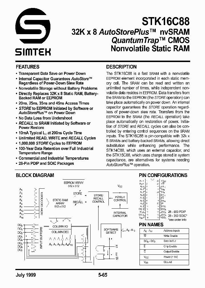 STK16C88-S35_1569348.PDF Datasheet