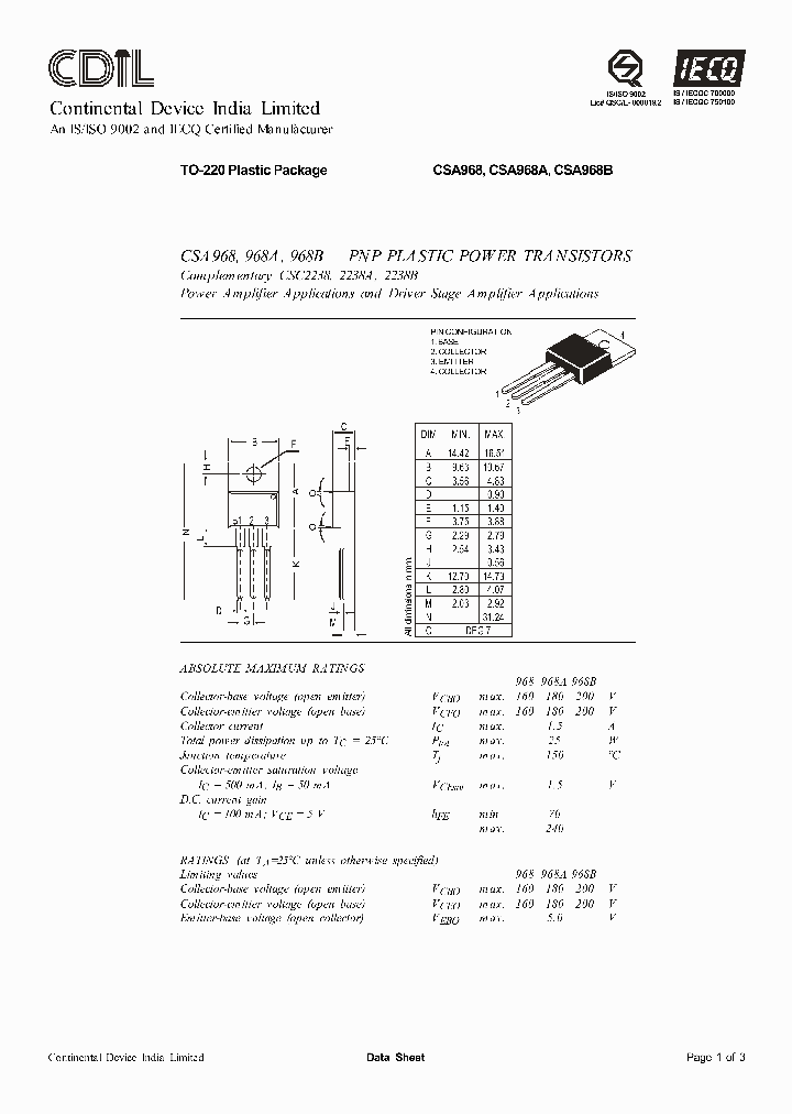 CSA968O_1570866.PDF Datasheet