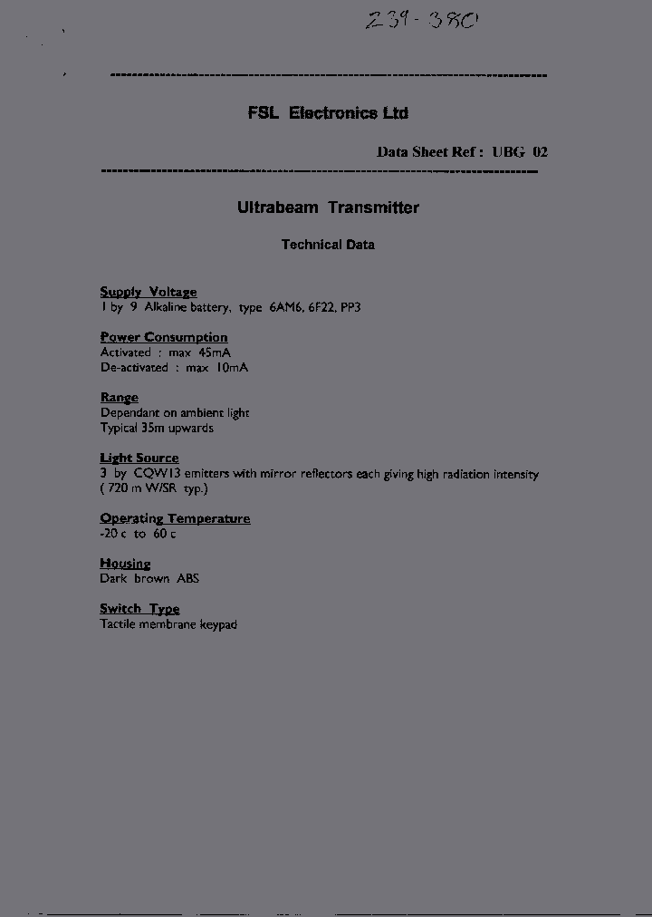 ULTRABEAMSYSTEM_1575748.PDF Datasheet