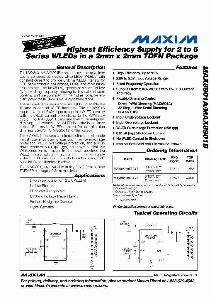 MAX8901A_1578945.PDF Datasheet