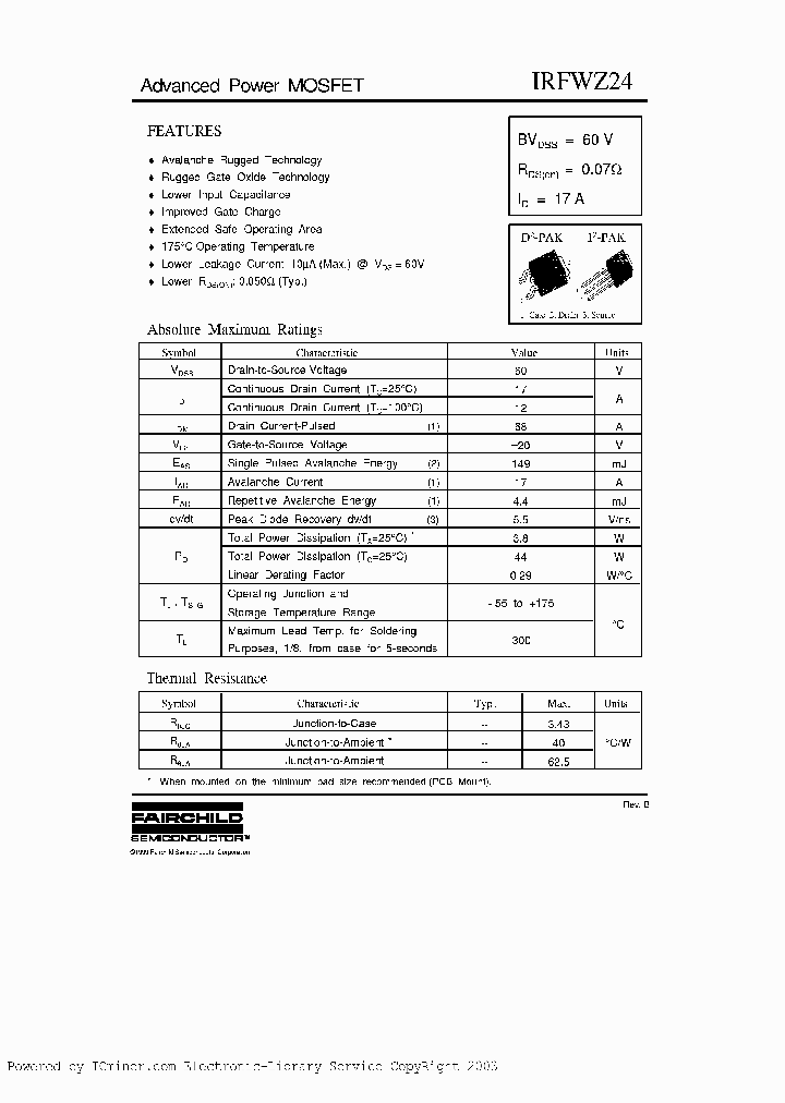 IRFWZ24_1582807.PDF Datasheet