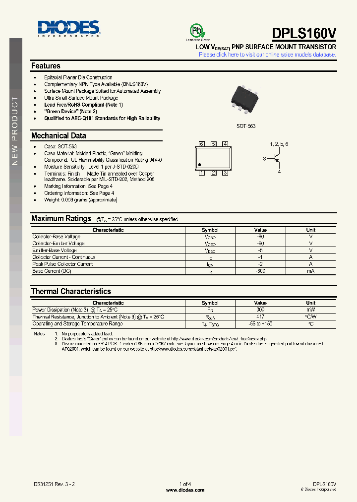 DPLS160V-7_1622982.PDF Datasheet