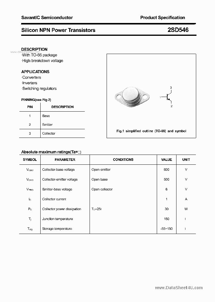 2SD546_1810773.PDF Datasheet
