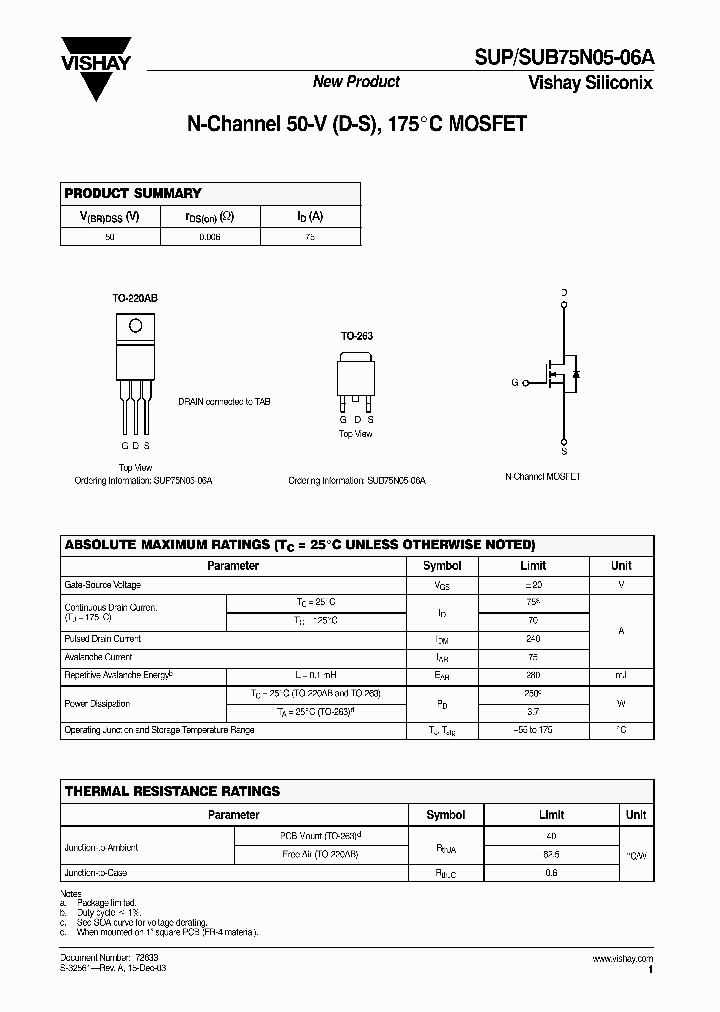 SUB75N05-06A_1824087.PDF Datasheet