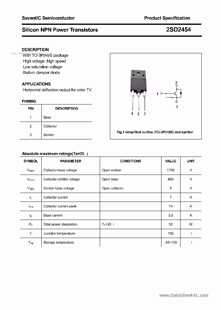 2SD2454_1832220.PDF Datasheet