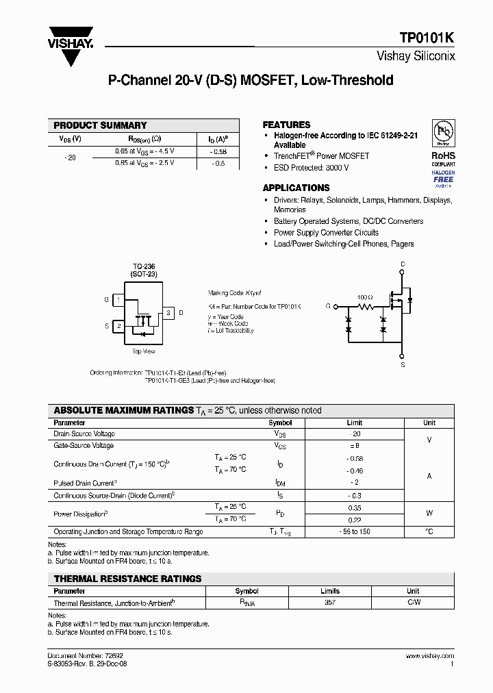 TP0101K-T1-GE3_1643516.PDF Datasheet