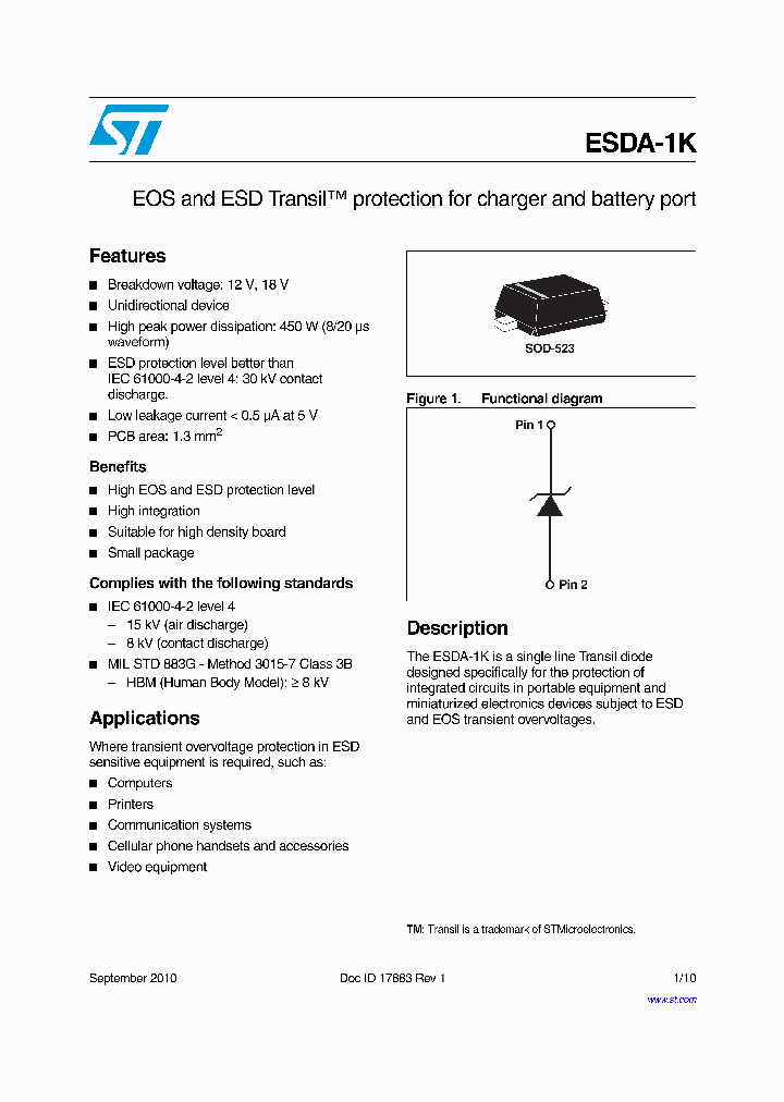 ESDA18-1K_1639176.PDF Datasheet