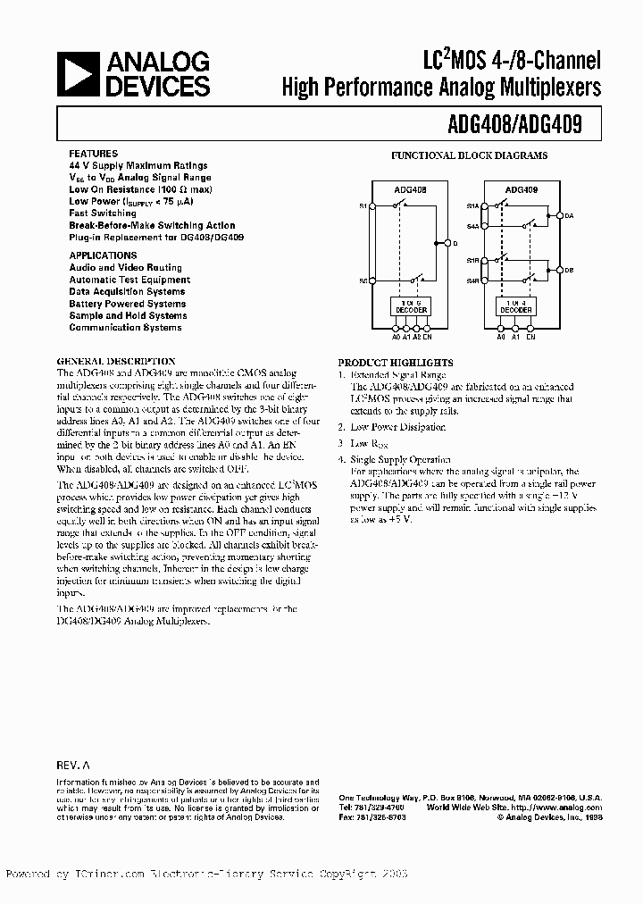 ADG409BRU_1664227.PDF Datasheet