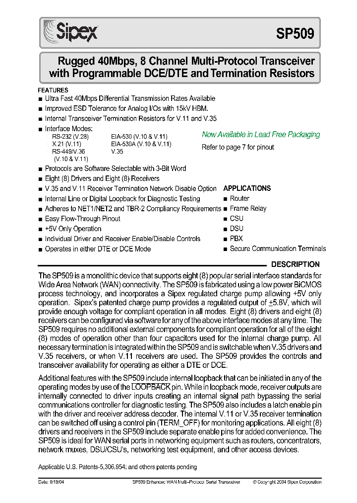 SP509_1842830.PDF Datasheet