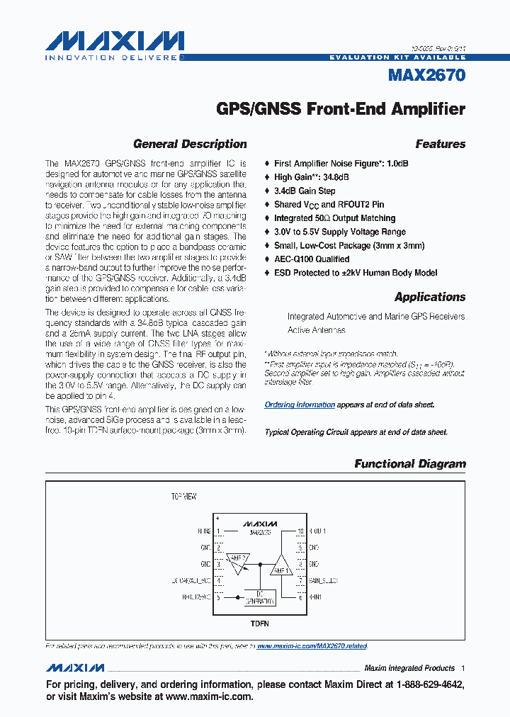MAX2670GTBT_1865151.PDF Datasheet