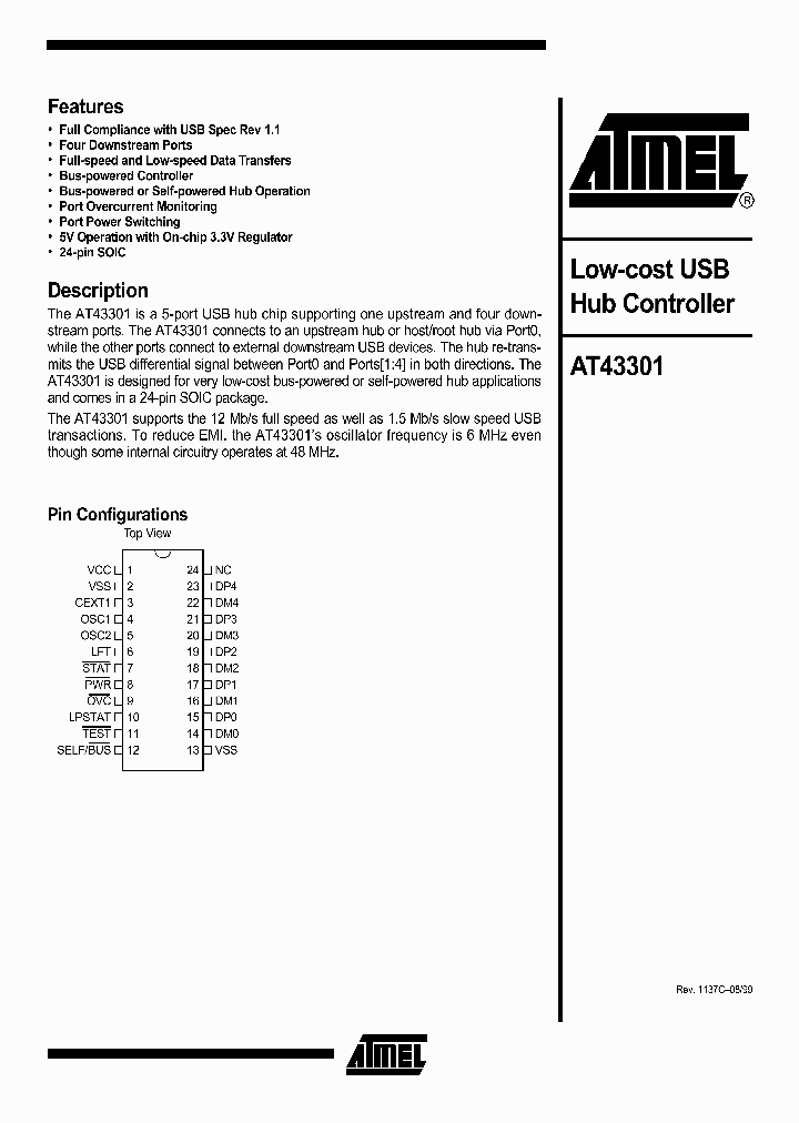 AT43USB301-SC_1676531.PDF Datasheet