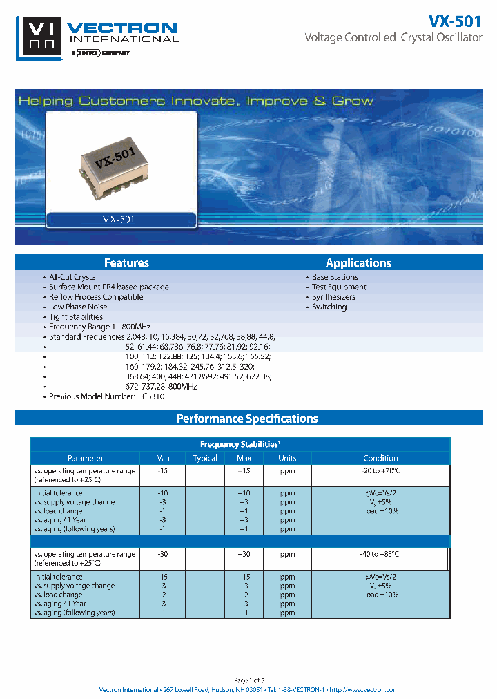 VX-501_1888833.PDF Datasheet