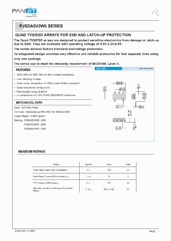 PJSDA5V2W5_1889269.PDF Datasheet