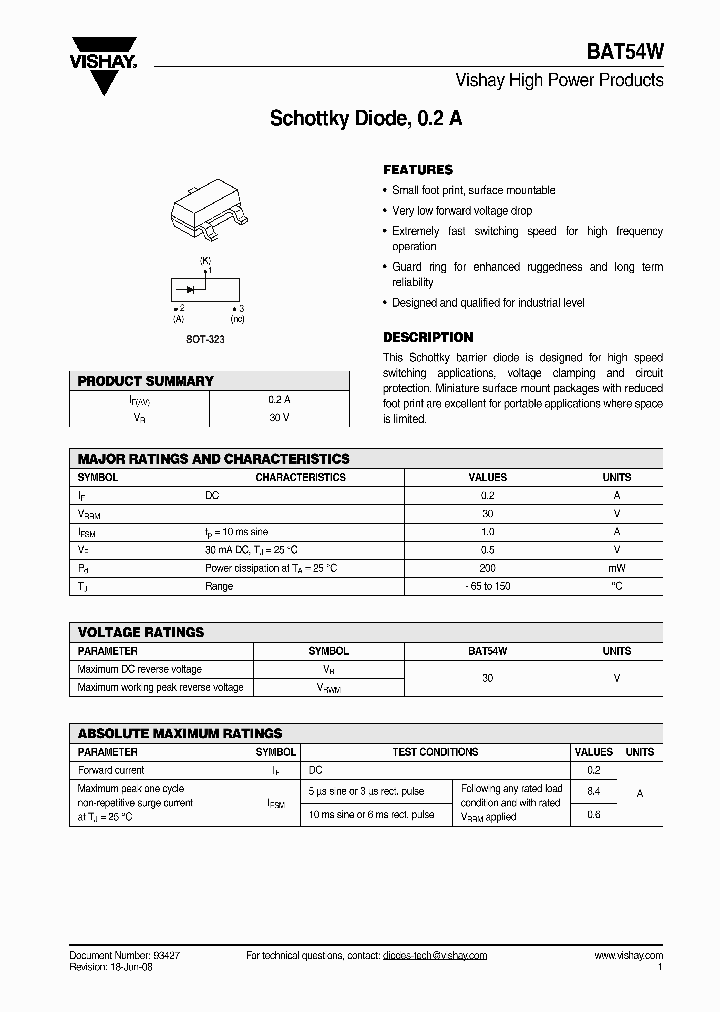 BAT54W_1892360.PDF Datasheet