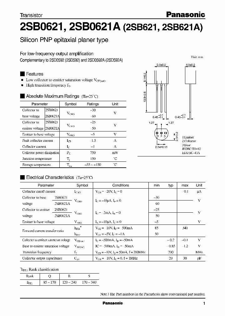 2SB0621S_1732075.PDF Datasheet