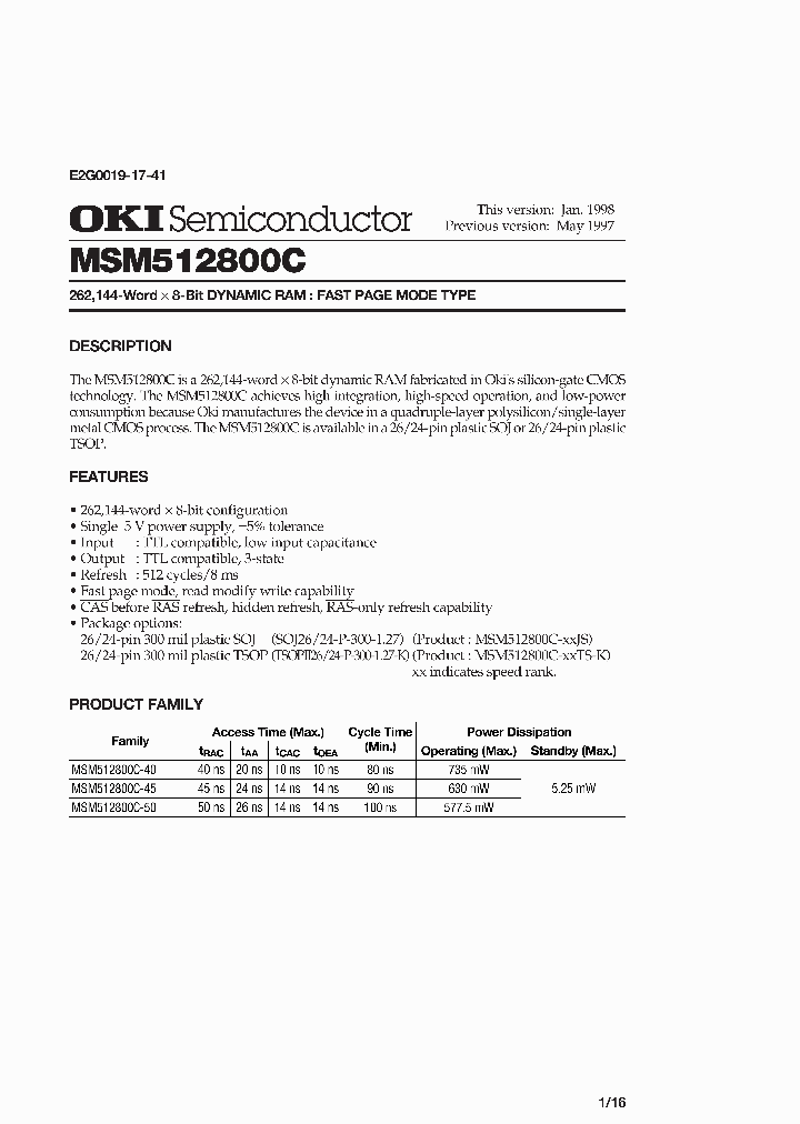 MSM512800C-40JS_1750222.PDF Datasheet
