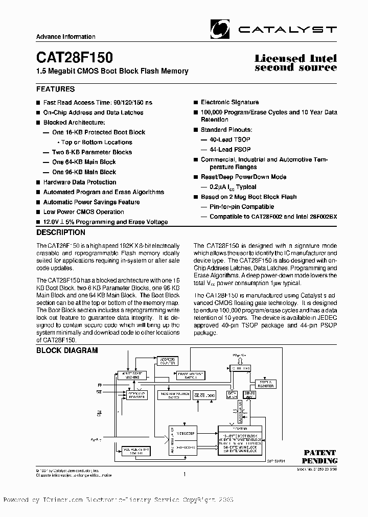 CAT28F150E-90B_1752480.PDF Datasheet