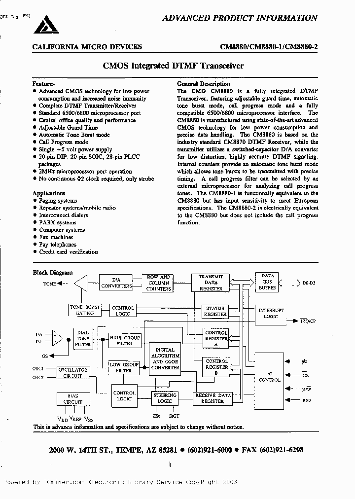 CM8880P-2_1759256.PDF Datasheet