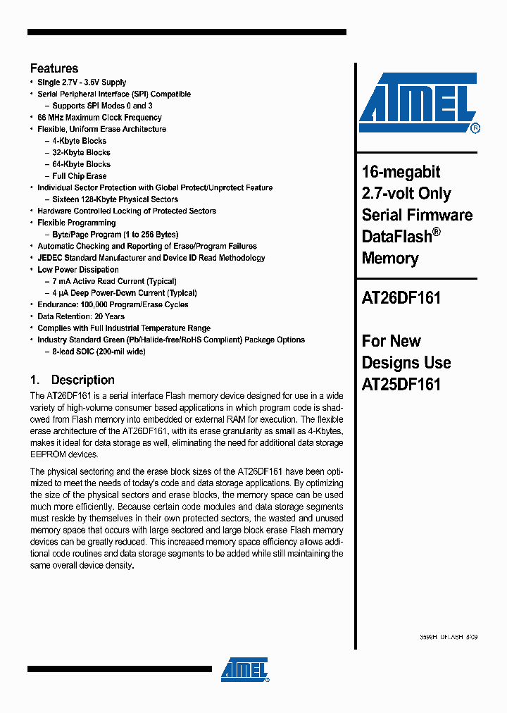 AT26DF161-SU_1785640.PDF Datasheet