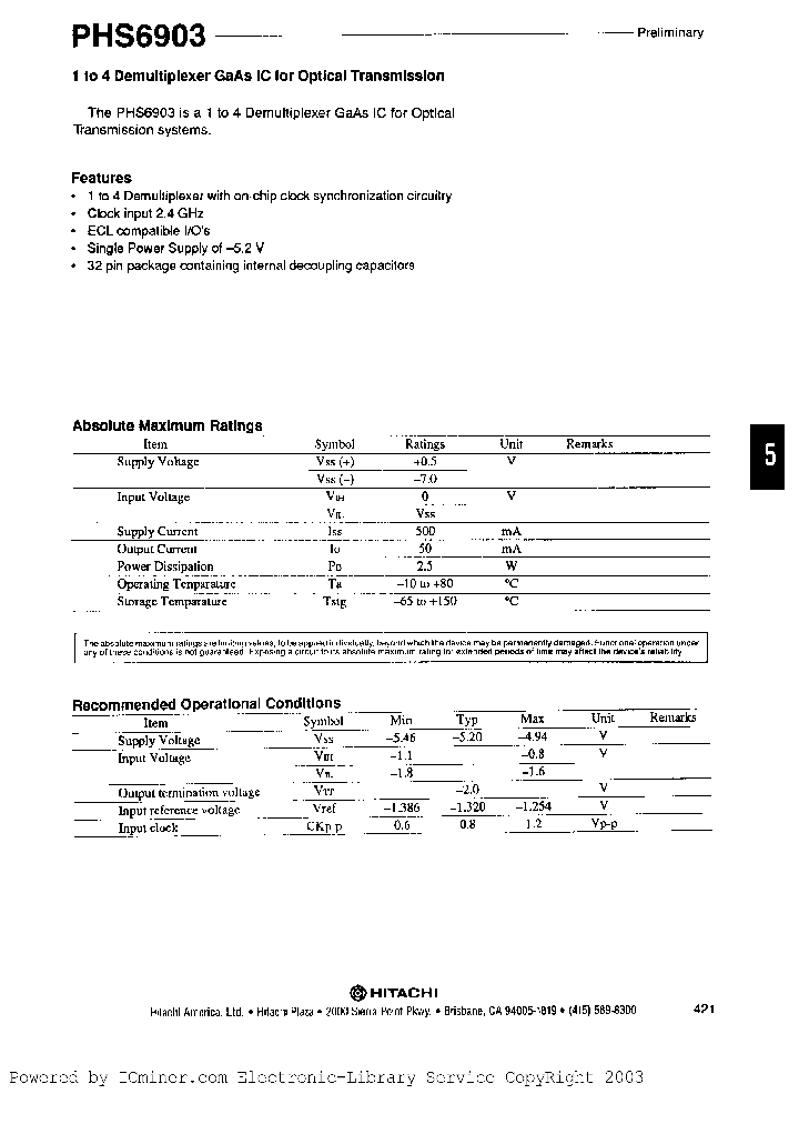 HD6903_1786070.PDF Datasheet