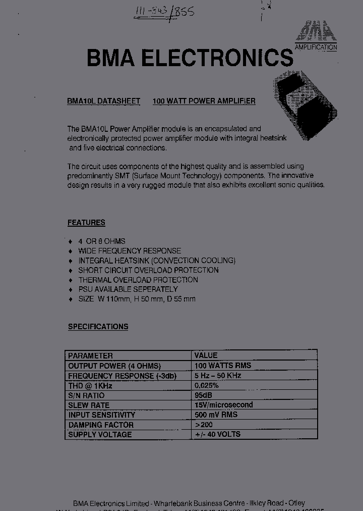 BMA10L_1788017.PDF Datasheet